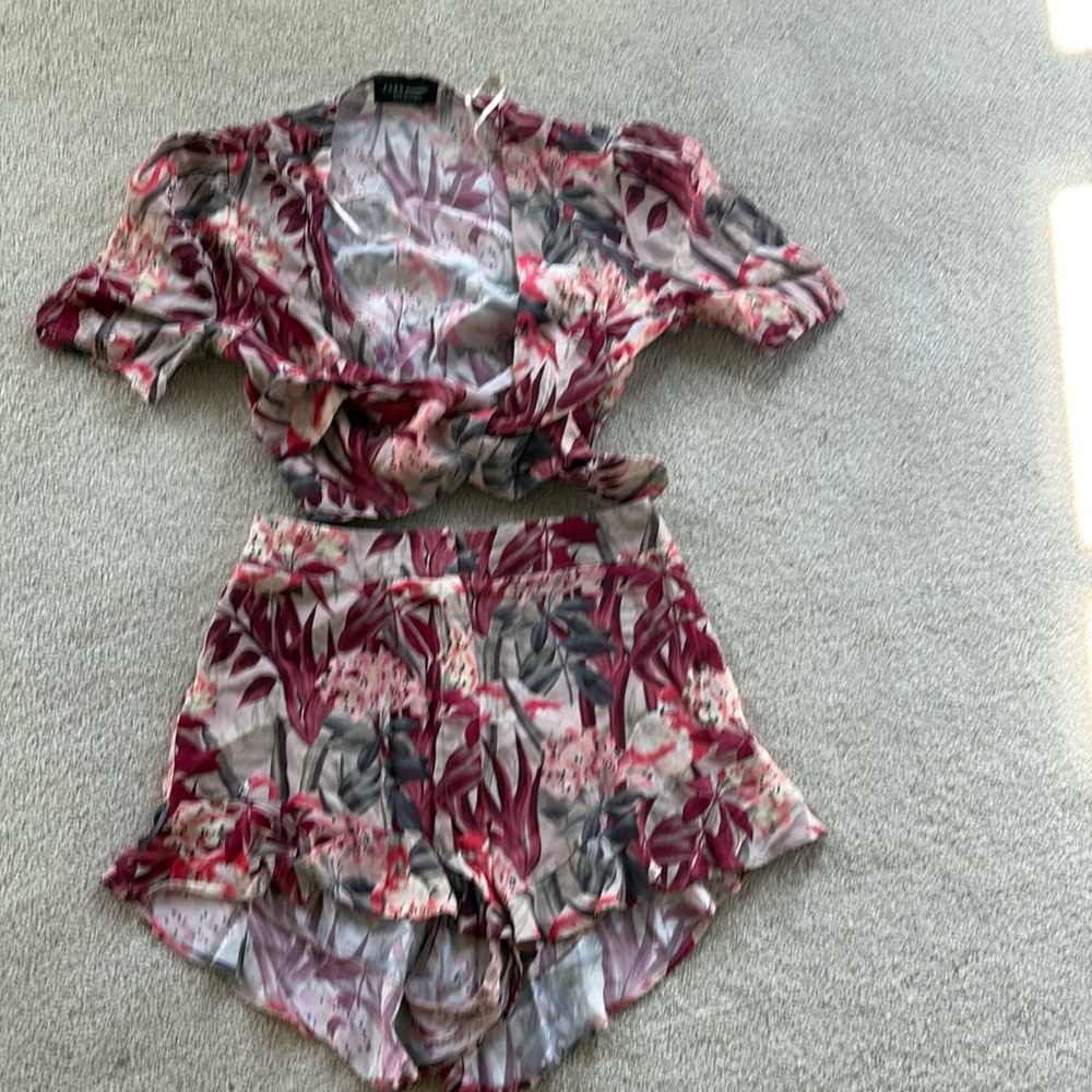 Zara flamingo print set